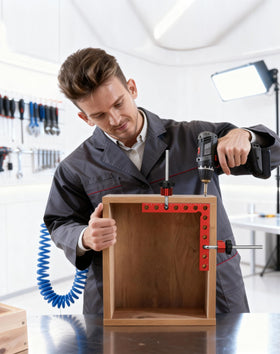 VEXTHYX 135 mm scales aid precise angle readings during joinery.
