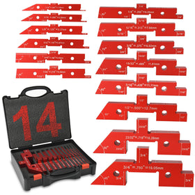 VEXTHYX setup blocks demonstrate 4-in-1 versatility for precise woodworking measurements.
