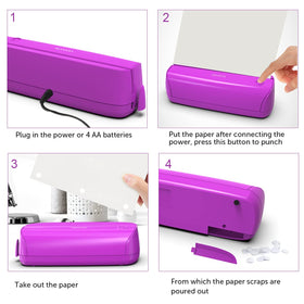 VEYETTE Desk-ready punch in action for multi-page tasks.
