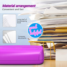 VEYETTE Paper Punch with 20-sheets capacity for batch prep.