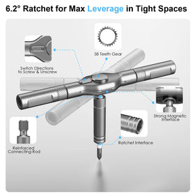 VEYSMOU ergonomic T-handle aids comfortable use in tight spaces during repairs