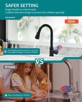 VFAUOSIT 360-degree swivel spout enables full sink access