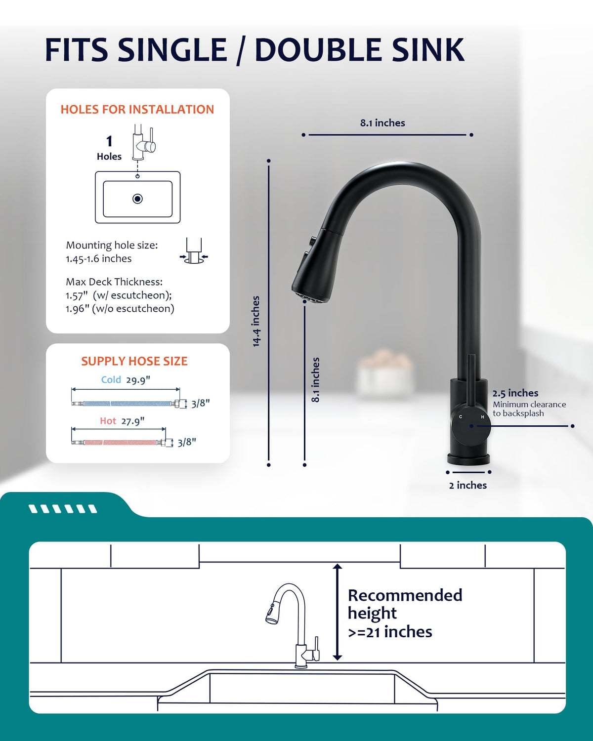 VFAUOSIT RV-friendly setup suits compact sinks on the go