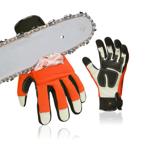 Vgo cow leather gloves palm patch detail for durability and grip