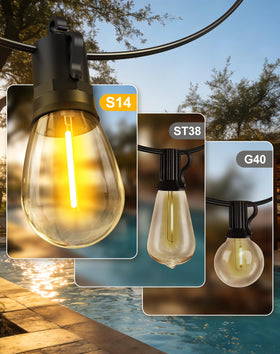VGUXG bright backyard lighting withstands rain and humidity