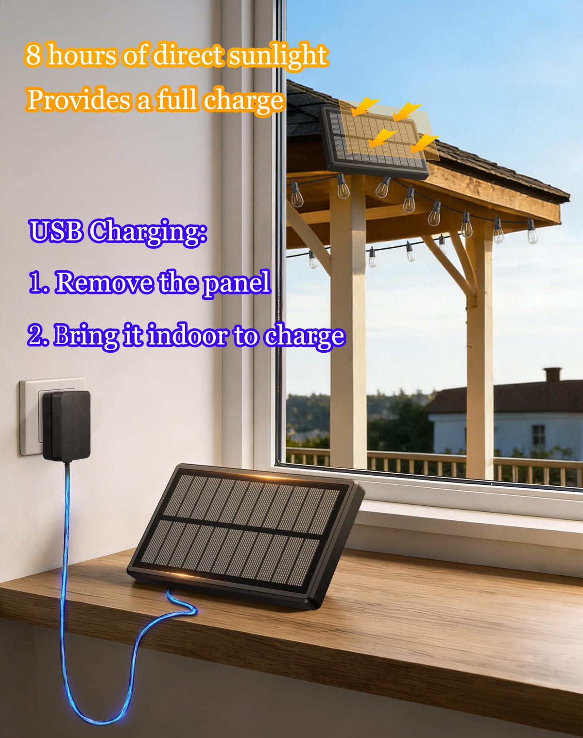 VGUXG easy-install outdoor lighting for deck and fence