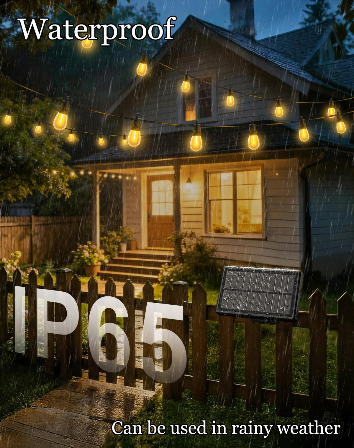 VGUXG waterproof Edison bulbs for cozy backyard ambience