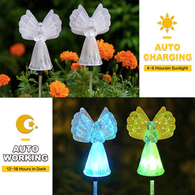 VGYVGYCC color-changing angel lights add ambient color to gardens