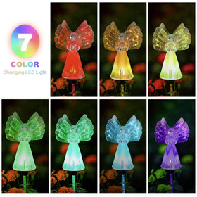 VGYVGYCC solar garden decor angel stake ideal for cemetery memorials