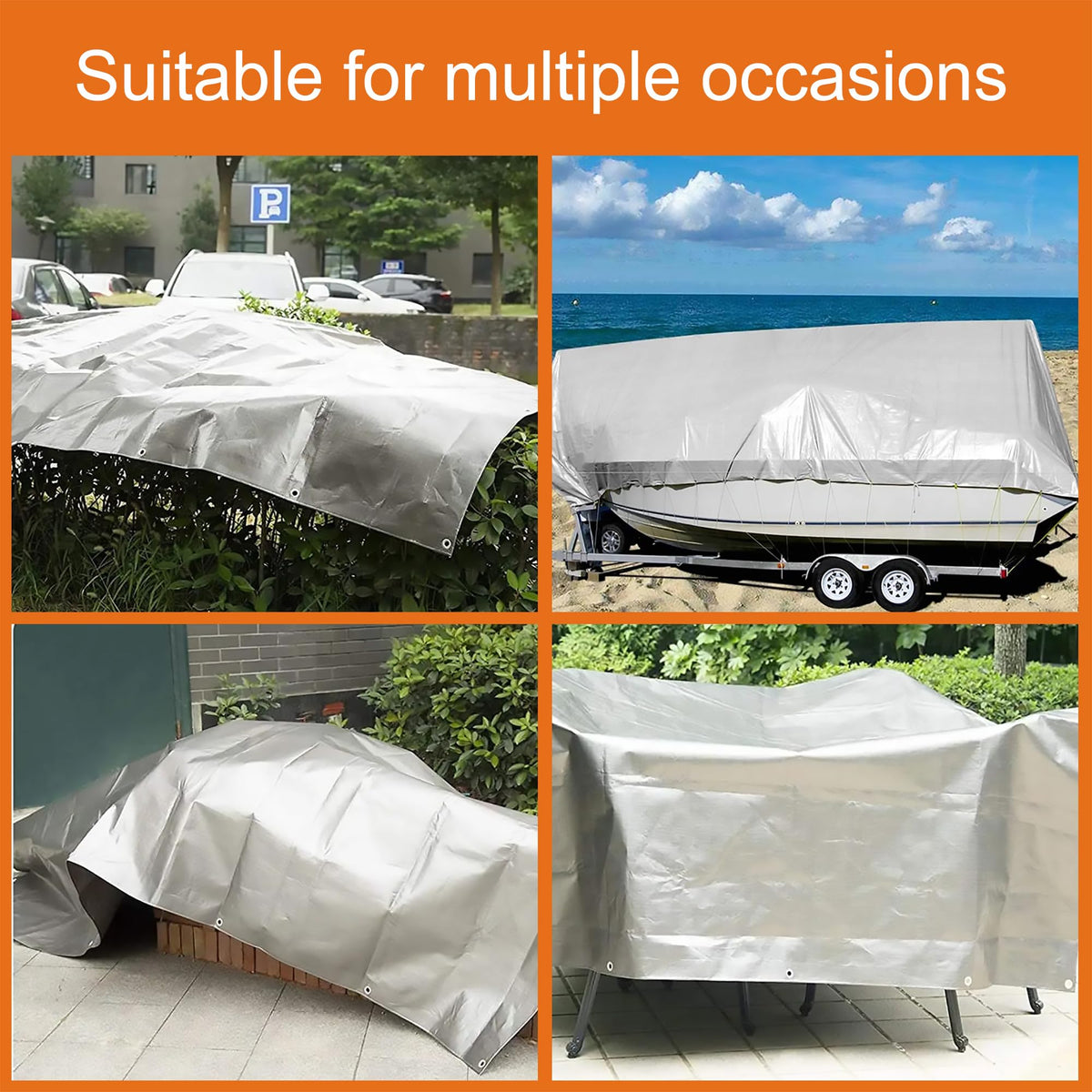VHESS camping tarp setup for shelters, ground protection, or shade