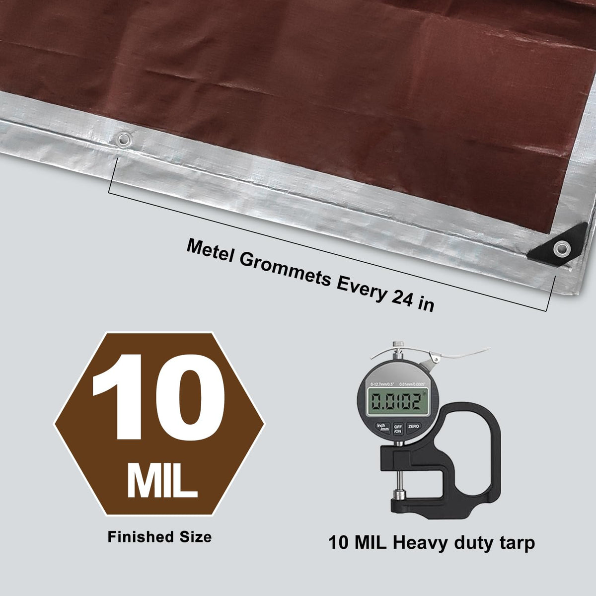 VHESS all-weather tarp shields outdoor items from sun, rain, and wind
