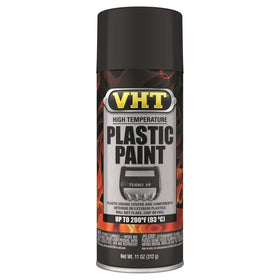 VHT Duplicolor ESP820007 black high-temp paint bottle for plastic coating.