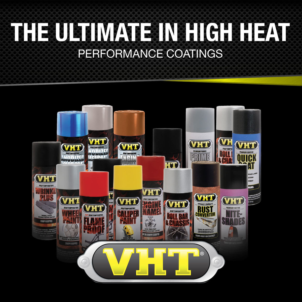 VHT Duplicolor ESP820007 exterior plastics finished with heat-resistant black coating.
