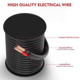 VIABRICO 12 AWG two-conductor wire designed for LED strip installations and easy routing