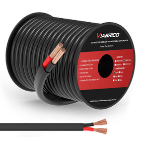 VIABRICO 12 AWG wire close-up highlighting flexible copper-clad aluminum core for auto wiring