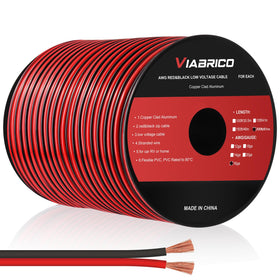 VIABRICO 16AWG CCA wire on red-black spool for quick DC wiring tasks