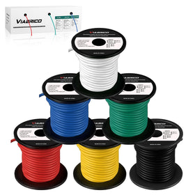 VIABRICO 18 AWG copper clad aluminum red wire on a spool, ideal for rapid breadboard builds