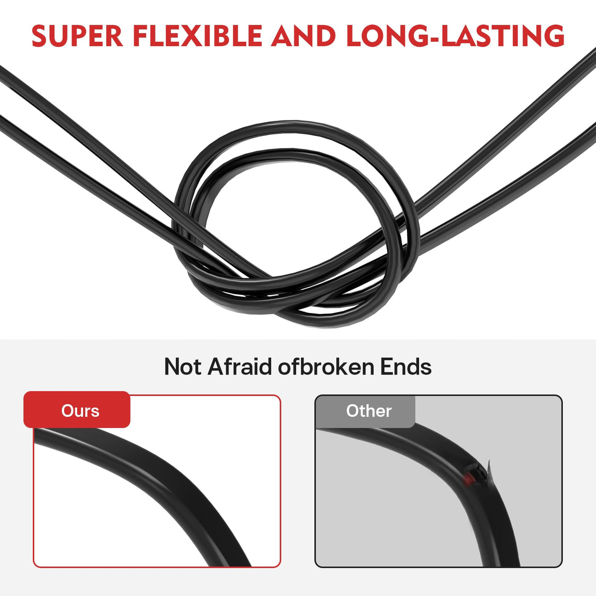 VIABRICO flexible red and black wire facilitates easy soldering and terminations