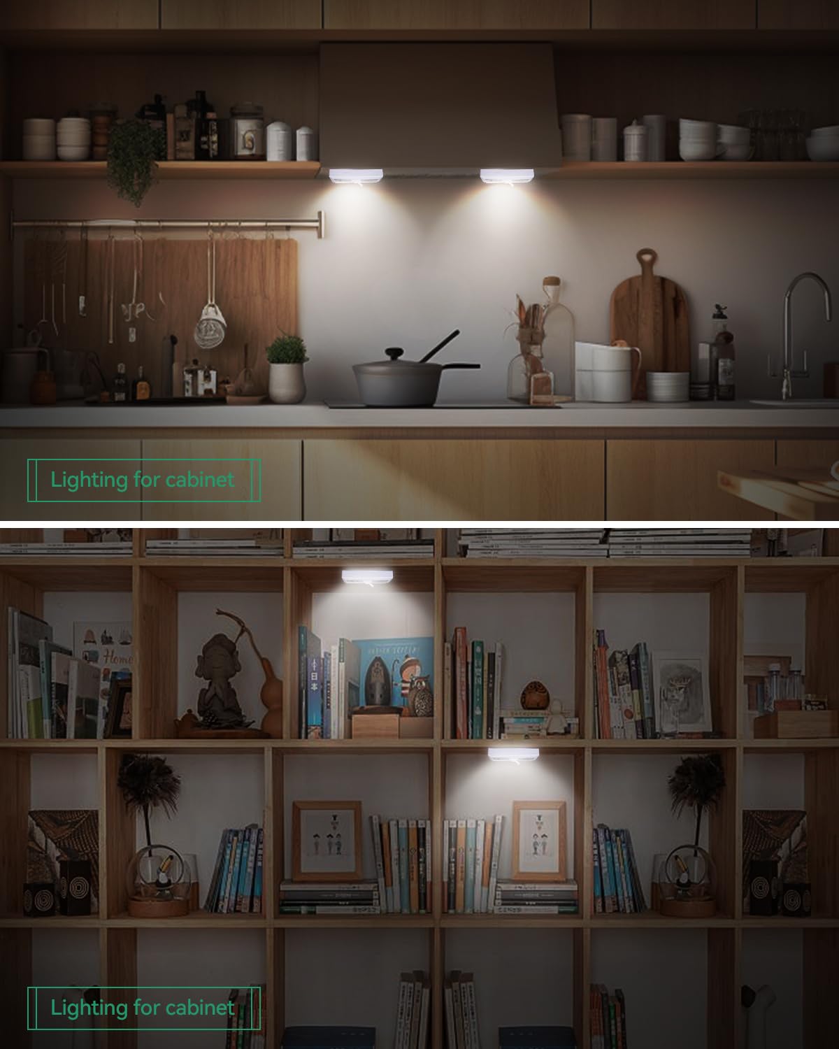 VIBELITE Night Light Switch activated by 3x AAA batteries provides portable illumination.