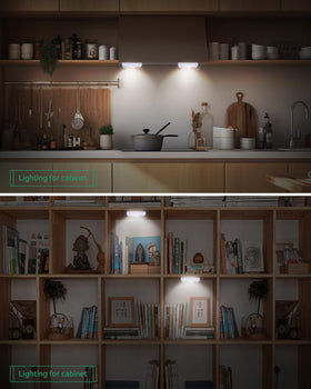 VIBELITE Night Light Switch activated by 3x AAA batteries provides portable illumination.