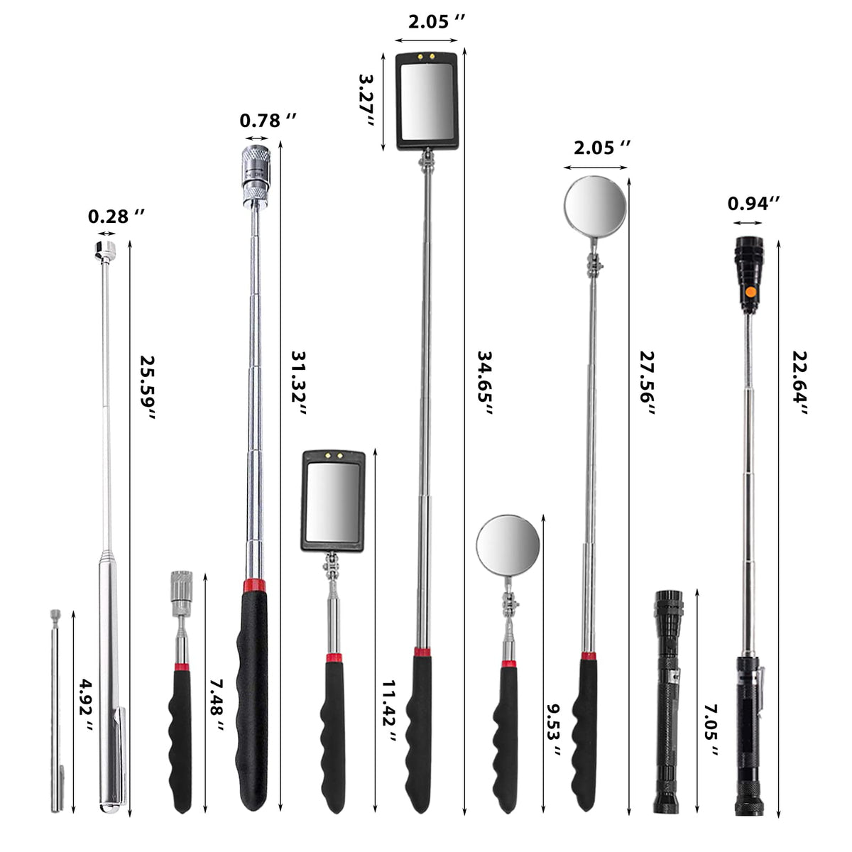 VIBELITE pickup rod 15lb LED provides strong lift with built in lighting