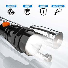 VIBELITE square inspection mirror with LED enhances illumination in tight spaces
