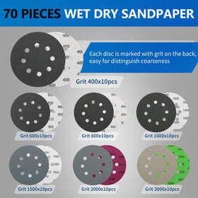 VIBRATITE back of disc displays grit marking for quick coarseness identification.