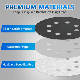 VIBRATITE hook-and-loop backing enables fast, secure disc changes.