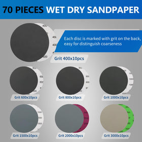 Vibratite 600 grit sanding disc for finer finish and dust-free wet sanding