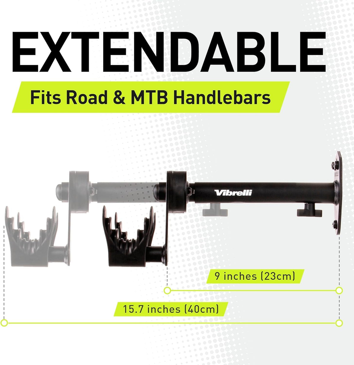 Vibrelli installation screws and plugs included for sturdy wall mounting.