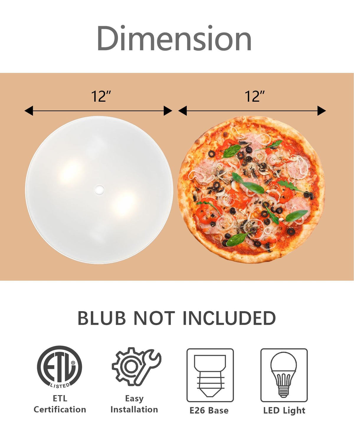 VICNIE 2-Light flush mount shows white knob decor for chic bedroom accents