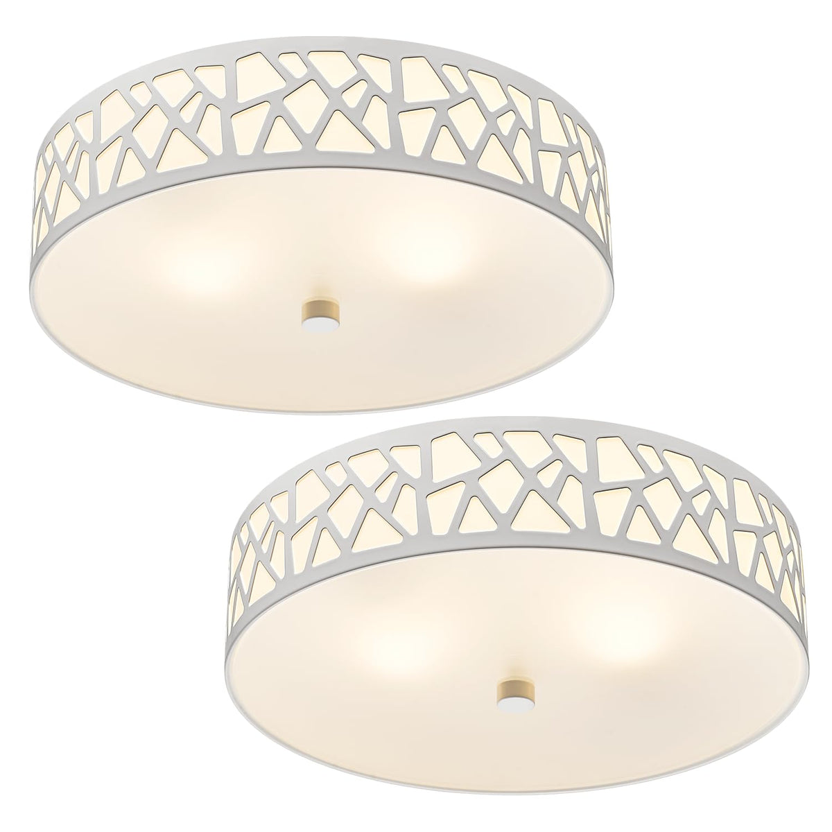 VICNIE 2-light flush mount in hallway for bright, even illumination