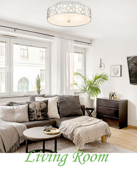 VICNIE 2-Light Flush Mount in entryway and dining room contexts
