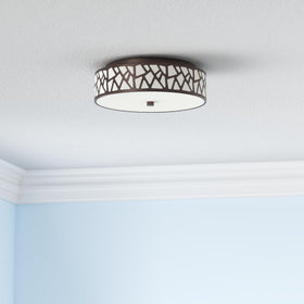 VICNIE 2-light oil-rubbed bronze finish enhances warm hallway ambiance