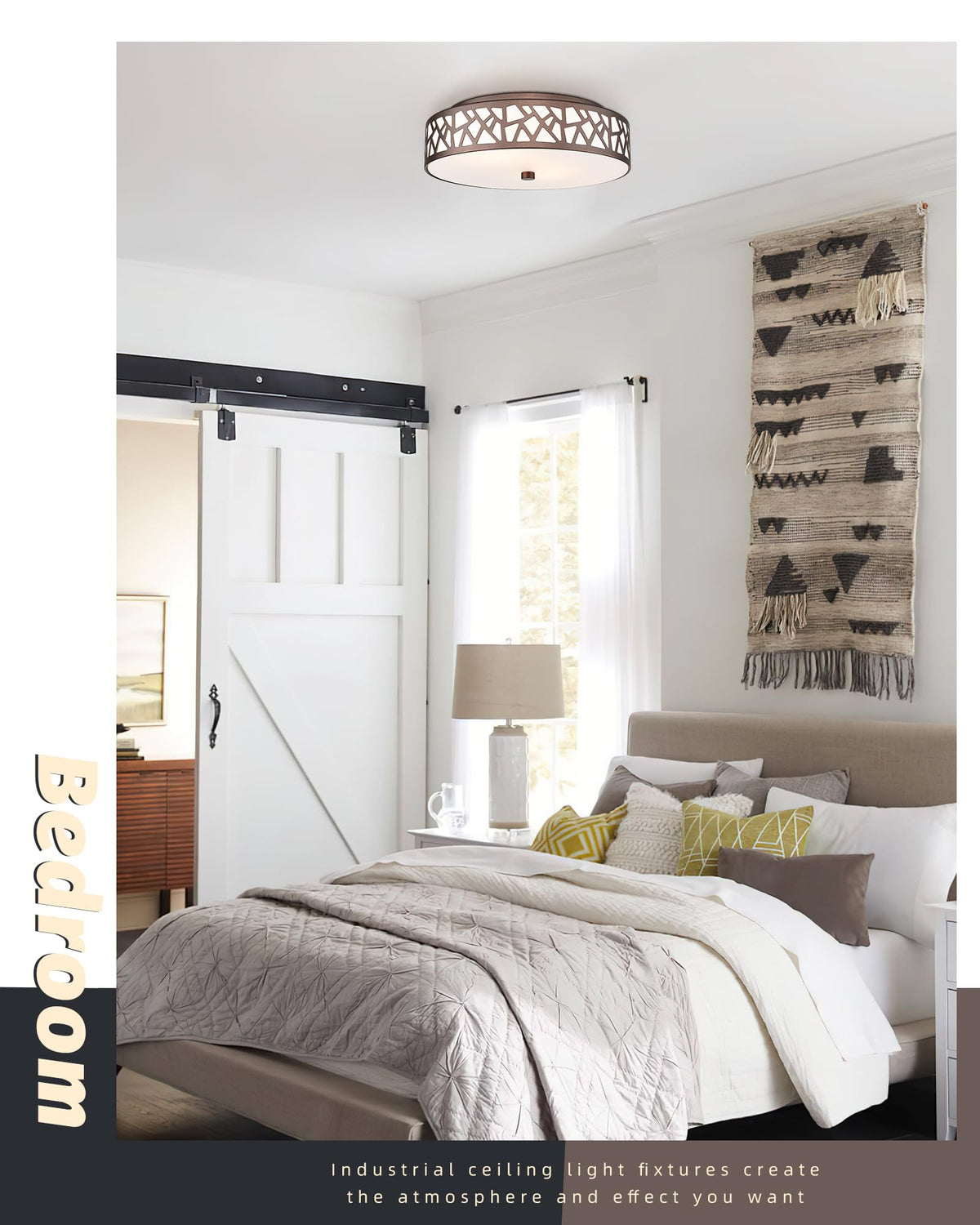 VICNIE frosted glass shade close-up with soft, even illumination