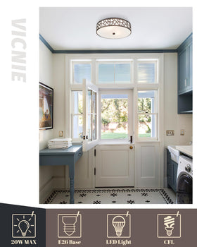 VICNIE versatile flush mount for multiple rooms and styles