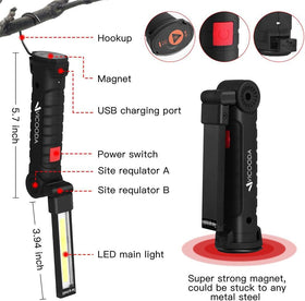 VICOODA five-mode lighting for work tasks, night vision, and signaling.