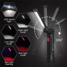 VICOODA LED work light charging via USB-C for quick power-ups.