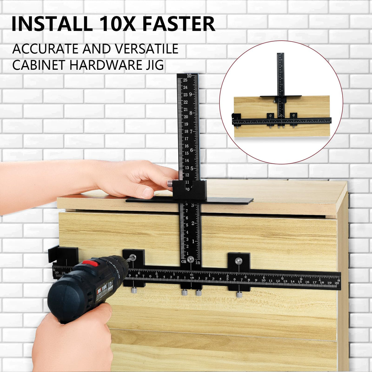 Vicrays cabinet handle jig CNC-finishing highlights durability for long-lasting drill guide performance.