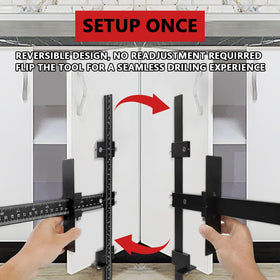 Vicrays cabinet handle jig drawer installation becomes effortless with adjustable distances.
