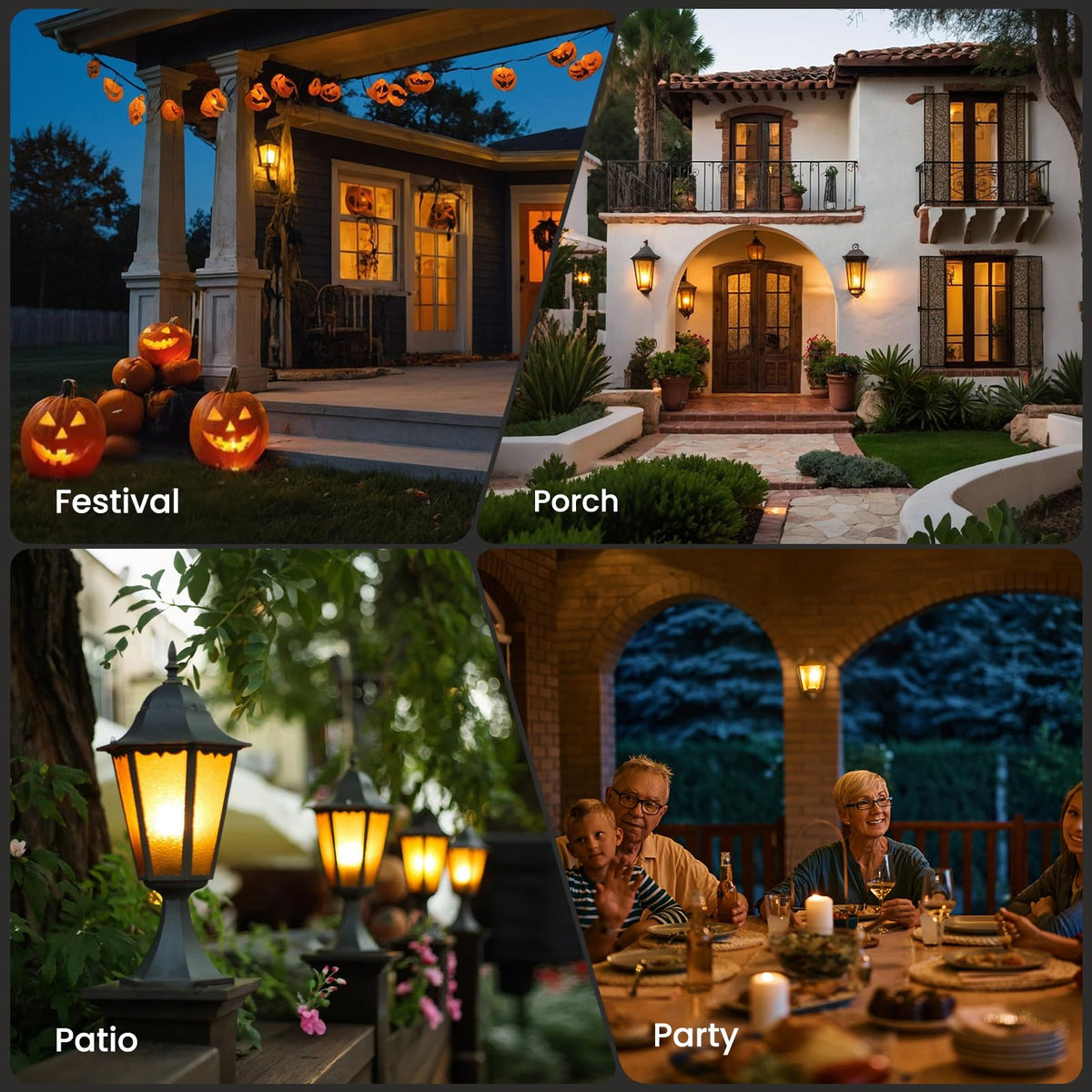 Vicstone eco-friendly flame bulb highlights durable LEDs and efficiency.