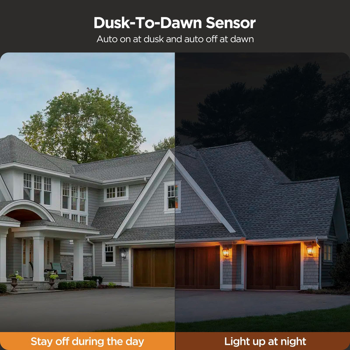 Vicstone outdoor flame light on porch at night for cozy exterior decor.