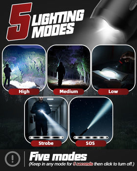 Victoper flashlight-aircraft-grade-material rugged body enables tough outdoor use.