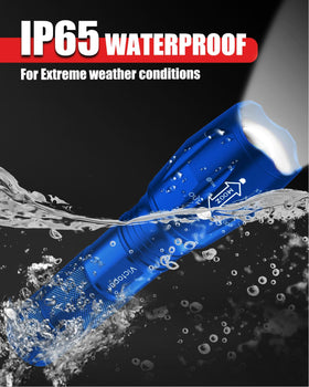 Victoper flashlight waterproof and dustproof design handles wet and dusty conditions.