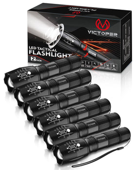 Victoper LED flashlight beam-zoom demonstrates adjustable focus for precise outdoor visibility