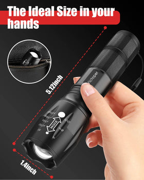 Victoper LED flashlight portable-grip ergonomic handle ensures steady one-handed use