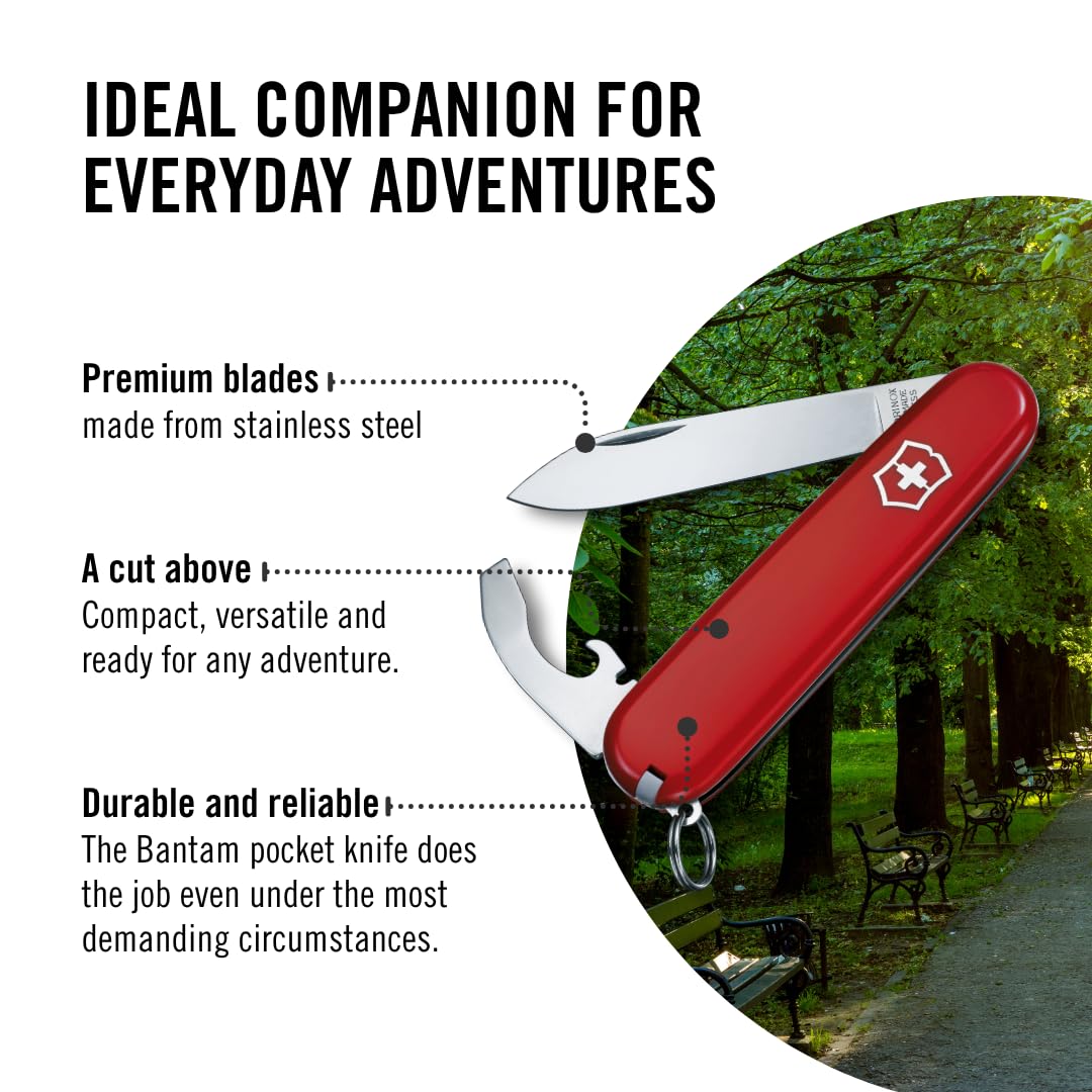 Victorinox Bantam can opener suitable for camping and kitchen.