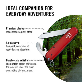 Victorinox Bantam can opener suitable for camping and kitchen.