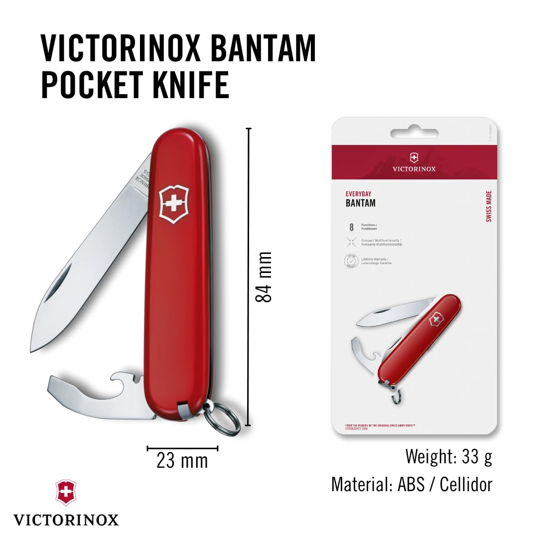 Victorinox Bantam wire stripper for quick electrical tweaks.