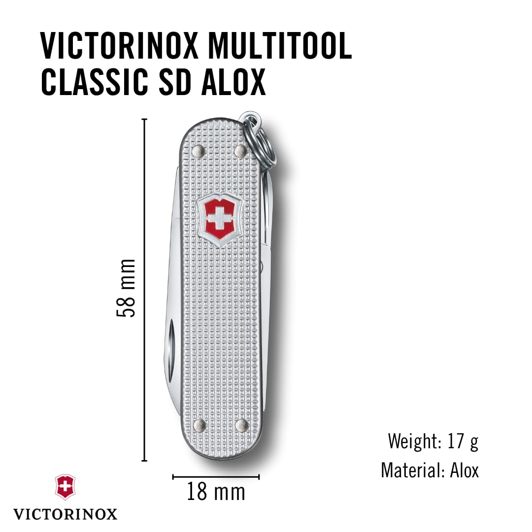 Victorinox Classic SD Alox screwdriver for simple repairs anywhere.